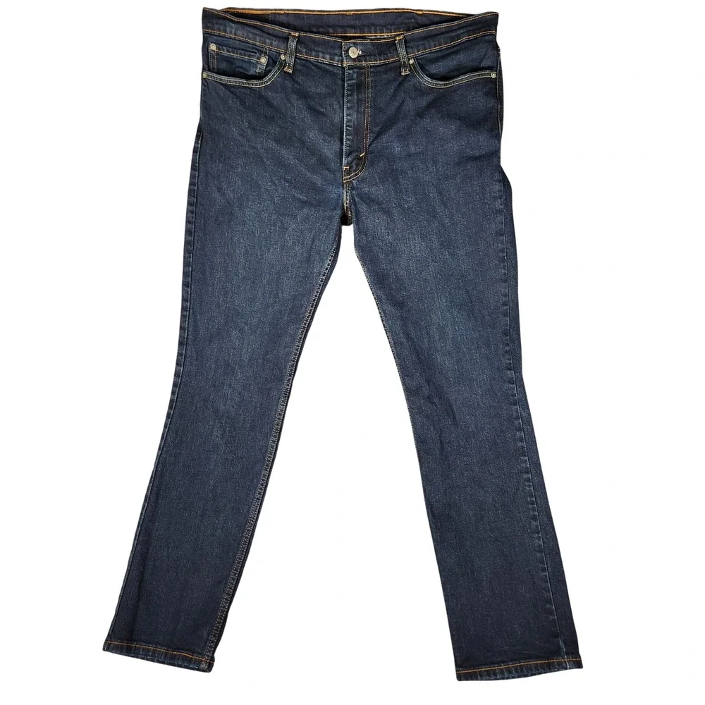Levi's 511 Slim Fit Jeans Mens 38x32 Dark Wash Blue Excellent Stretch‎ Denim